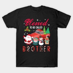 Blessed To Be Called Brother Merry Christmas Xmas Noel Day T-Shirt